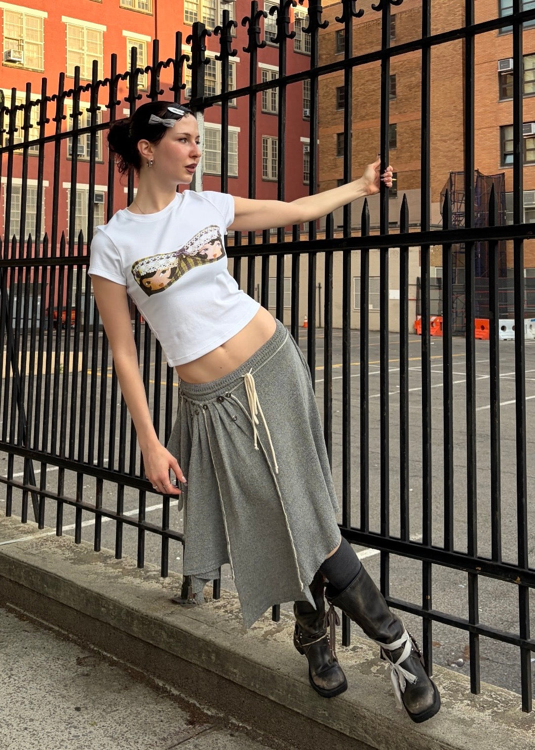 Screen printed bra tee