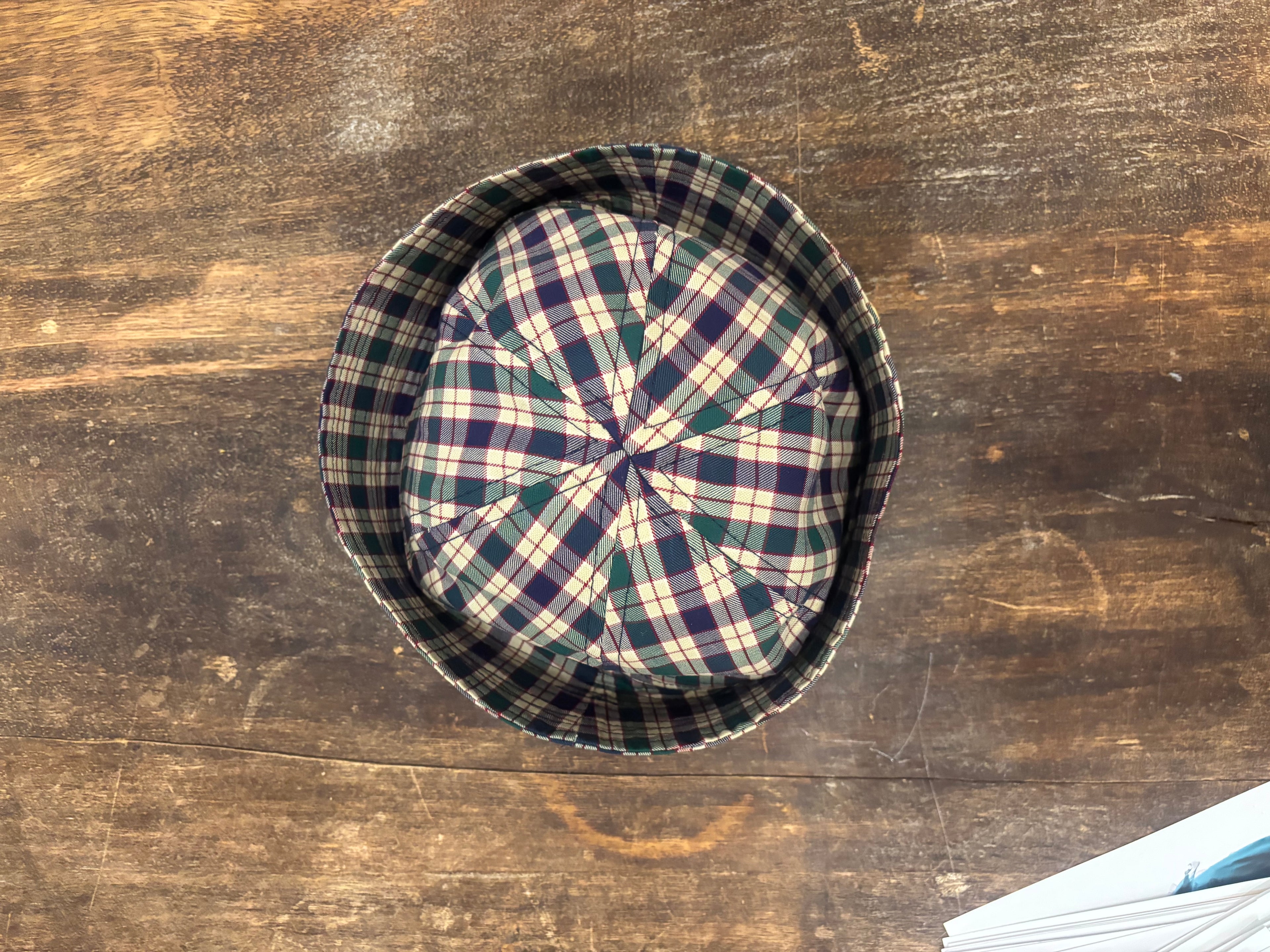 Plaid fisherman hat